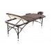 Массажный стол складной Atlas sport STRONG (70 см 3-с алюминиевый усиленная столешница) коричневый