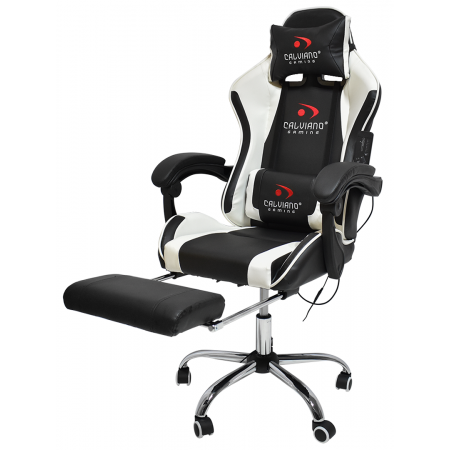 Вибромассажное кресло Calviano AVANTI ULTIMATO Black/White
