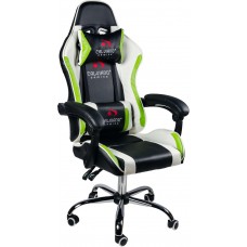 Геймерское кресло Calviano ULTIMATO BLACK WHITE GREEN