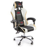 Геймерское кресло Calviano ULTIMATO BLACK WHITE GOLD