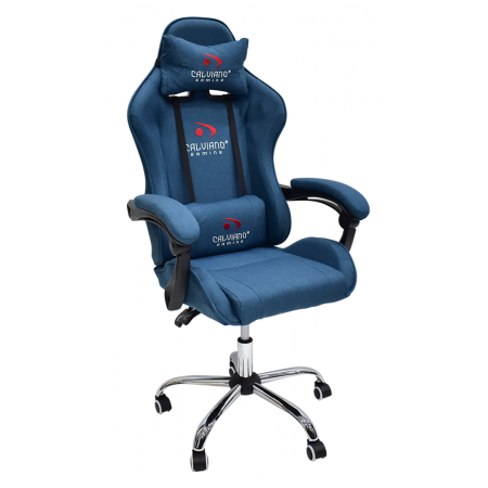 Вибромассажное кресло Calviano ASTI ULTIMATO light blue fabric
