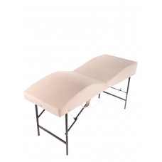 Анатомическая складная кушетка 180х65хРВ (бежевый)