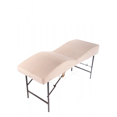 Анатомическая складная кушетка 180х65хРВ (бежевый)
