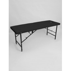 Массажный стол 180х60хРВ двойной поролон (черный)