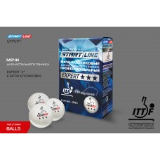 Мячи Start line EXPERT V40+ 3* (ITTF) (6 шт)