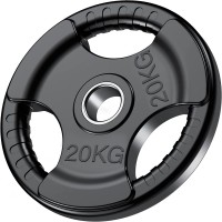 Диск для штанги OnyxFit 20 кг с тремя прорезями и рифлёным хватом 26 мм