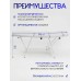 Педикюрное кресло "Орион" (Белая кожа, белый металл)