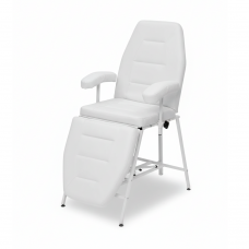 Косметологическое кресло "Орион" (Белая кожа, белый металл)