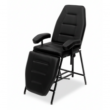 Косметологическое кресло "Орион" (черная кожа, черный металл)