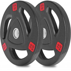 Олимпийские диски для штанги OnyxFit 2х20 кг с трёхгранными вырезами