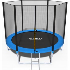 Батут Funfit 252см - 8ft с защитной сеткой и лестницей