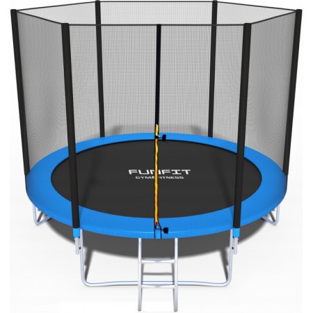 Батут Funfit 252см - 8ft с защитной сеткой и лестницей