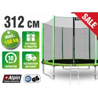 Батут ALPIN 3,12м с защитной сеткой и лестницей Батут ALPIN 3,12м с защитной сеткой и лестницей