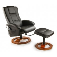 TV-кресло Calviano 92 с пуфом (черное, массаж)